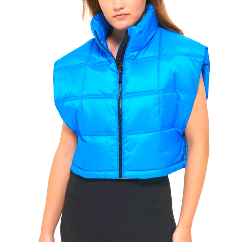 CK cropped puffer vest xL